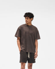 Initial Oversized T-Shirt - Coffee
