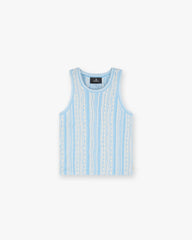 Mixed Knit Vest - Royal Blue