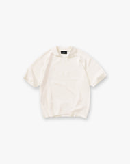 Ribbed Polo - Aged White