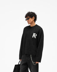 Logo Knit Sweater - Jet Black