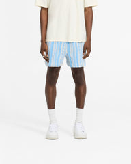 Mixed Knit Shorts - Royal Blue