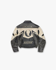 Represent X Belstaff Leather Race Jacket - Black