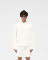 Waffle Long Sleeve T-Shirt - Flat White