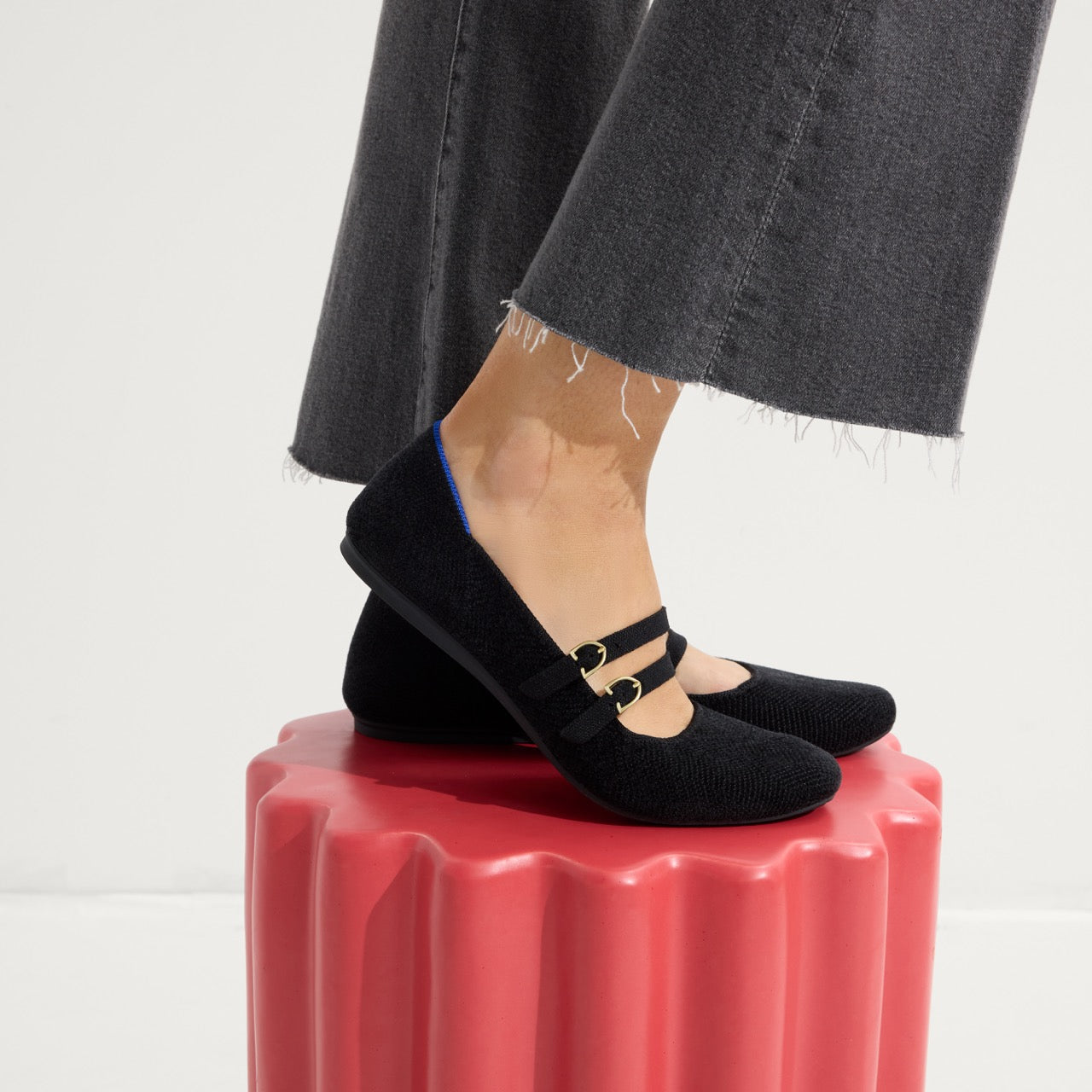 The Double Buckle Mary Jane - ReVelvet™ Black