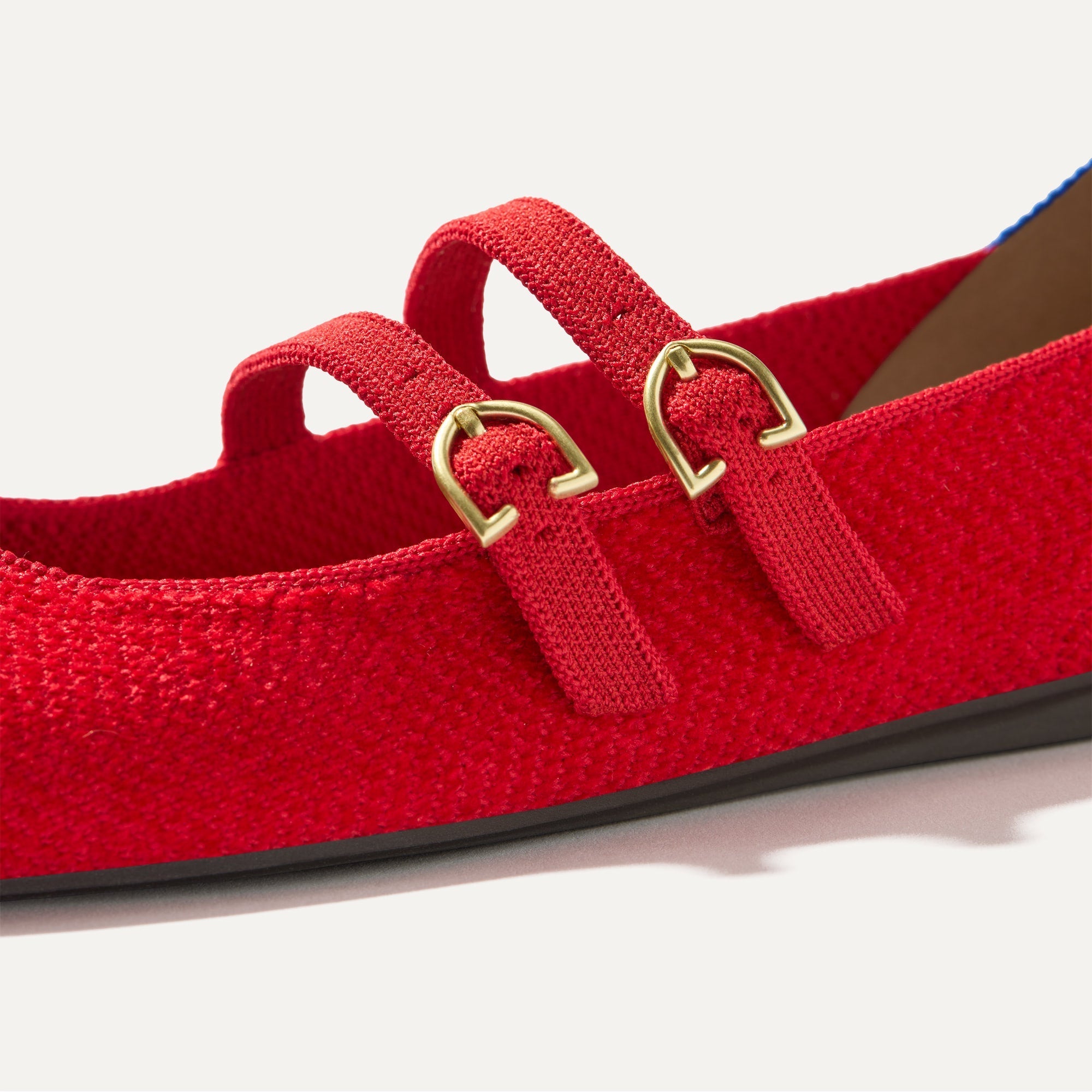 The Double Buckle Mary Jane - ReVelvet™ Red Crisp