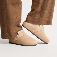 The Teddy Buckle Clog - Honey