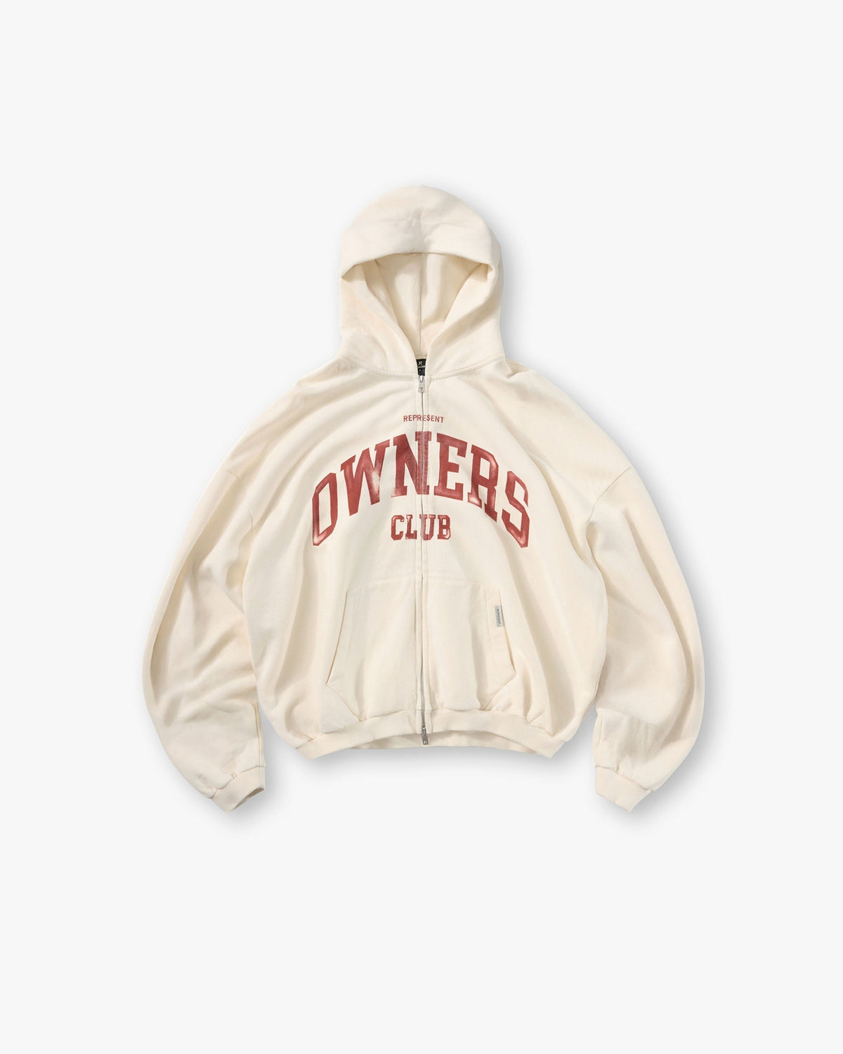 Represent Owners Club Zip Through Hoodie - Buttercream