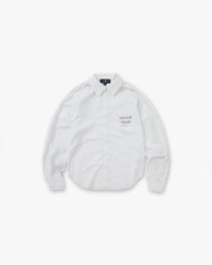 Pinstripe Shirt - Flat White