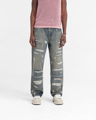 R3D Double Destroyer Baggy Denim - Blue Cream