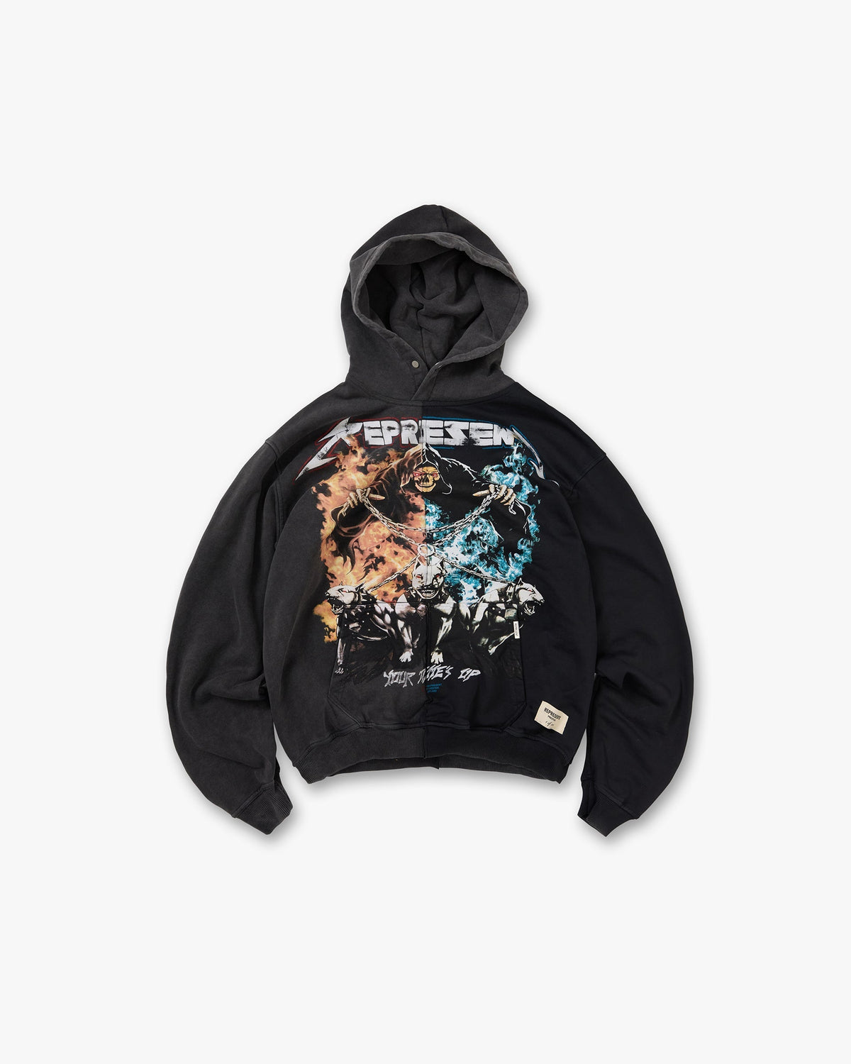 Your Times Up Hoodie - Vintage Grey Vintage Black