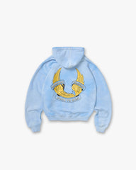 Represent X Belstaff Born To Bike Hoodie - Mid Blue