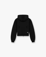 247 Training Hoodie Zip Front - Black
