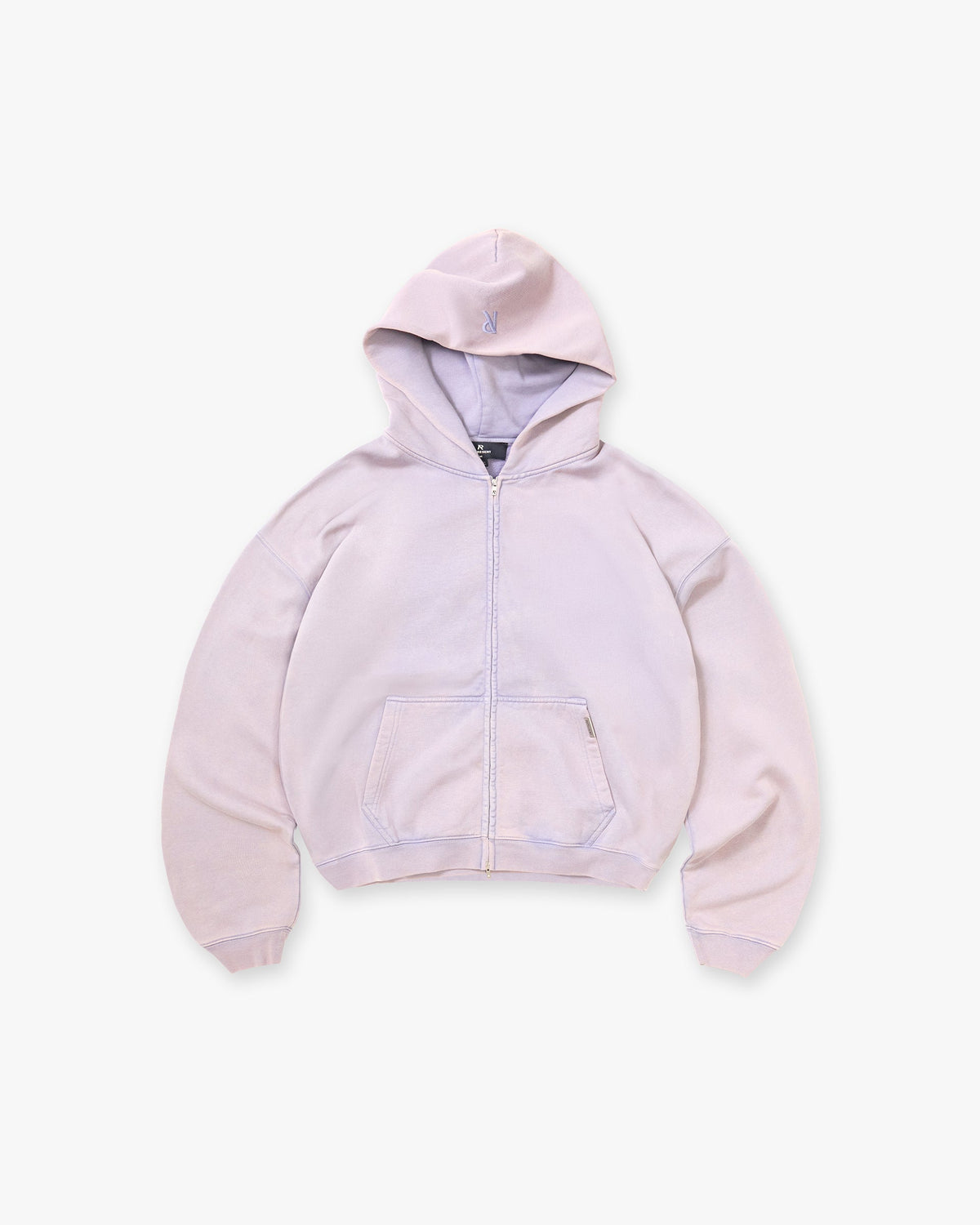 Initial Boxy Zip Through Hoodie - Mist