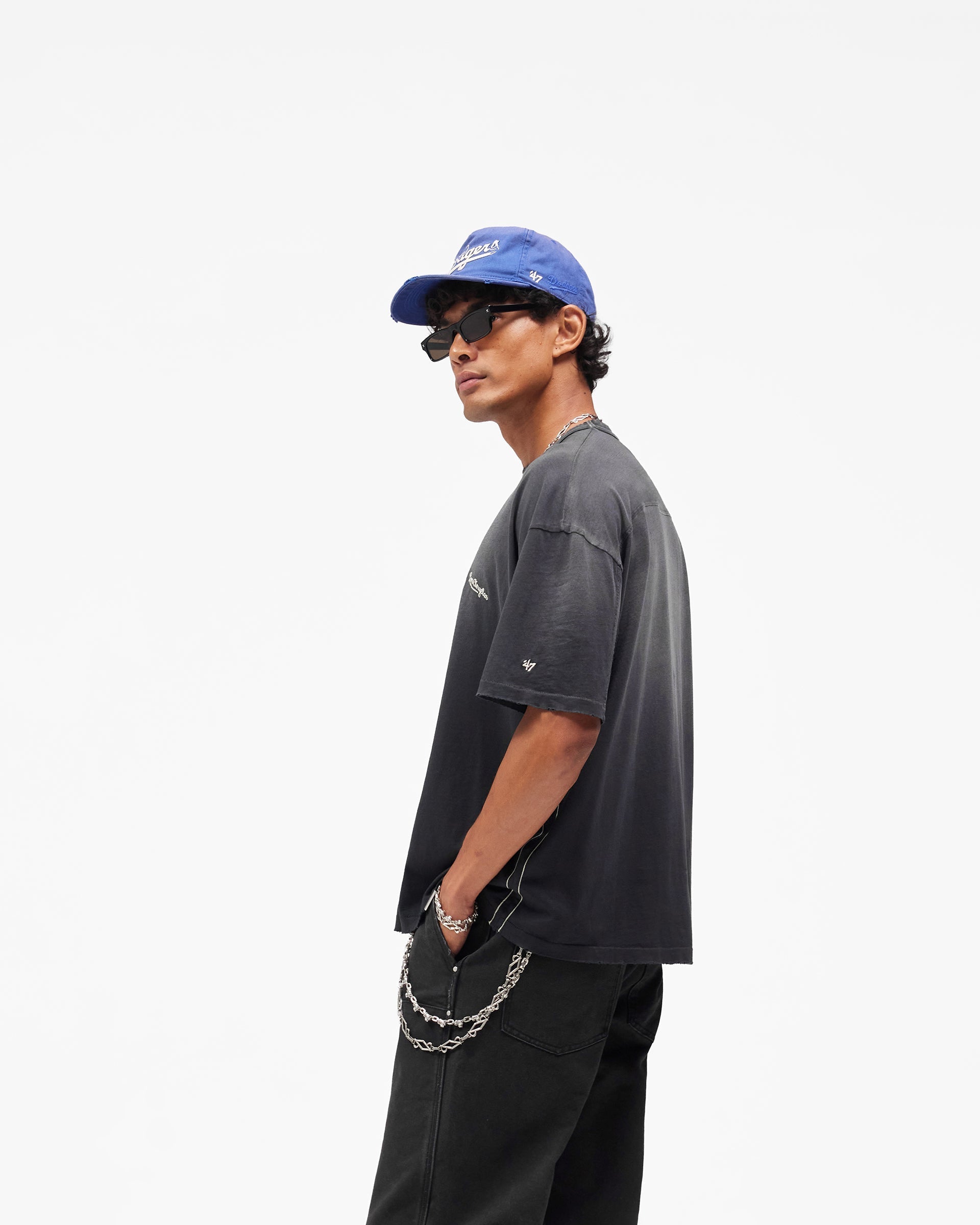 Los Angeles Dodgers x Represent T-Shirt - Stained Black