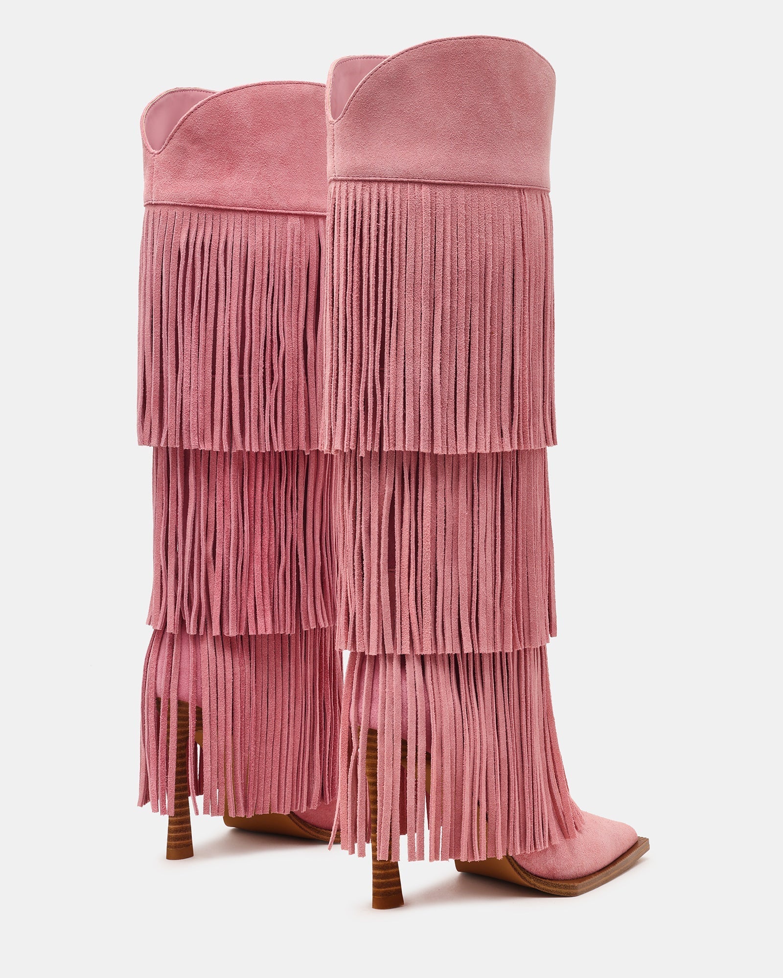 KINZEE FRINGE PINK SUEDE
