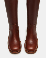 RIGGS RUST LEATHER WIDE CALF