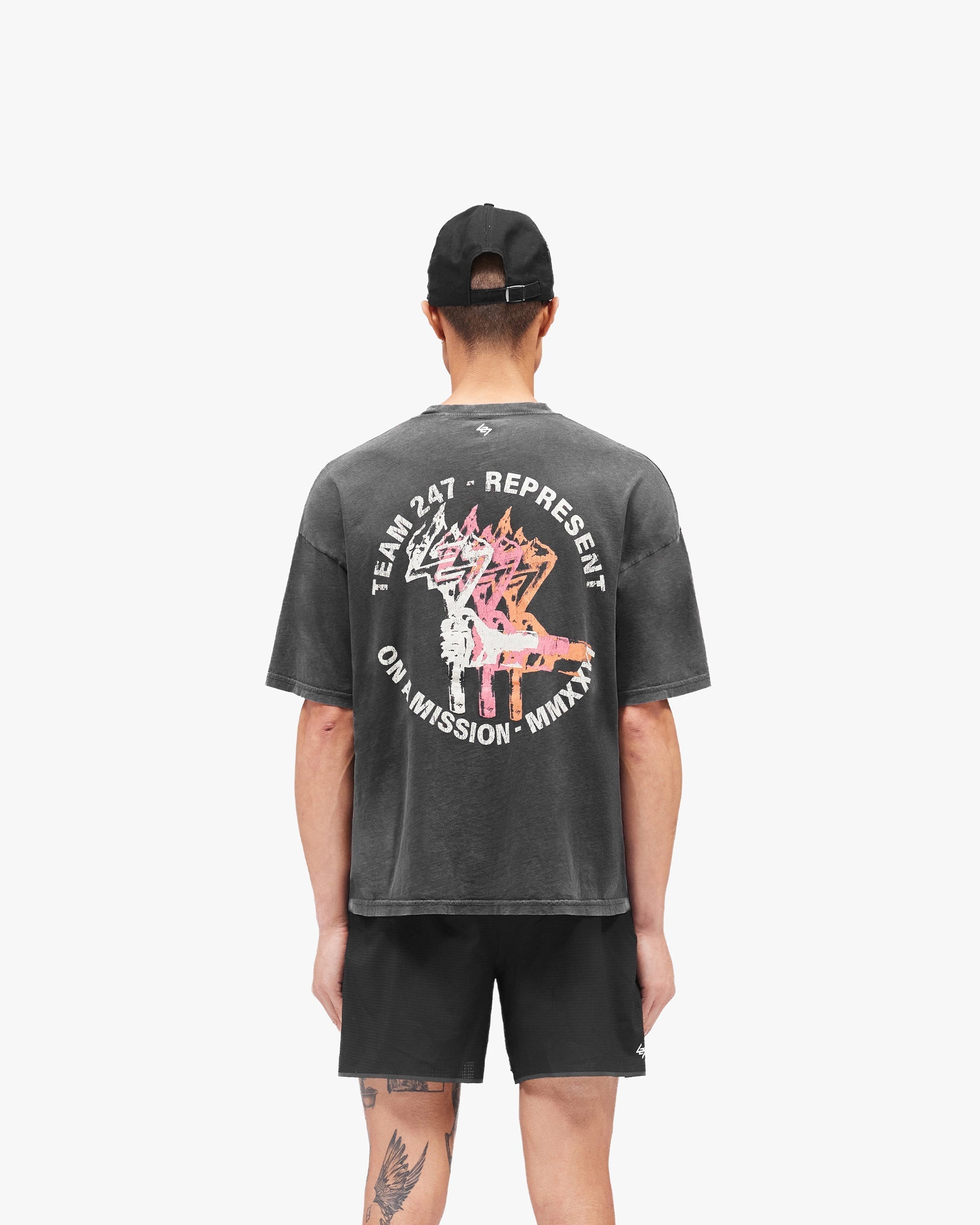 247 Torch Boxy T-Shirt - Washed Black
