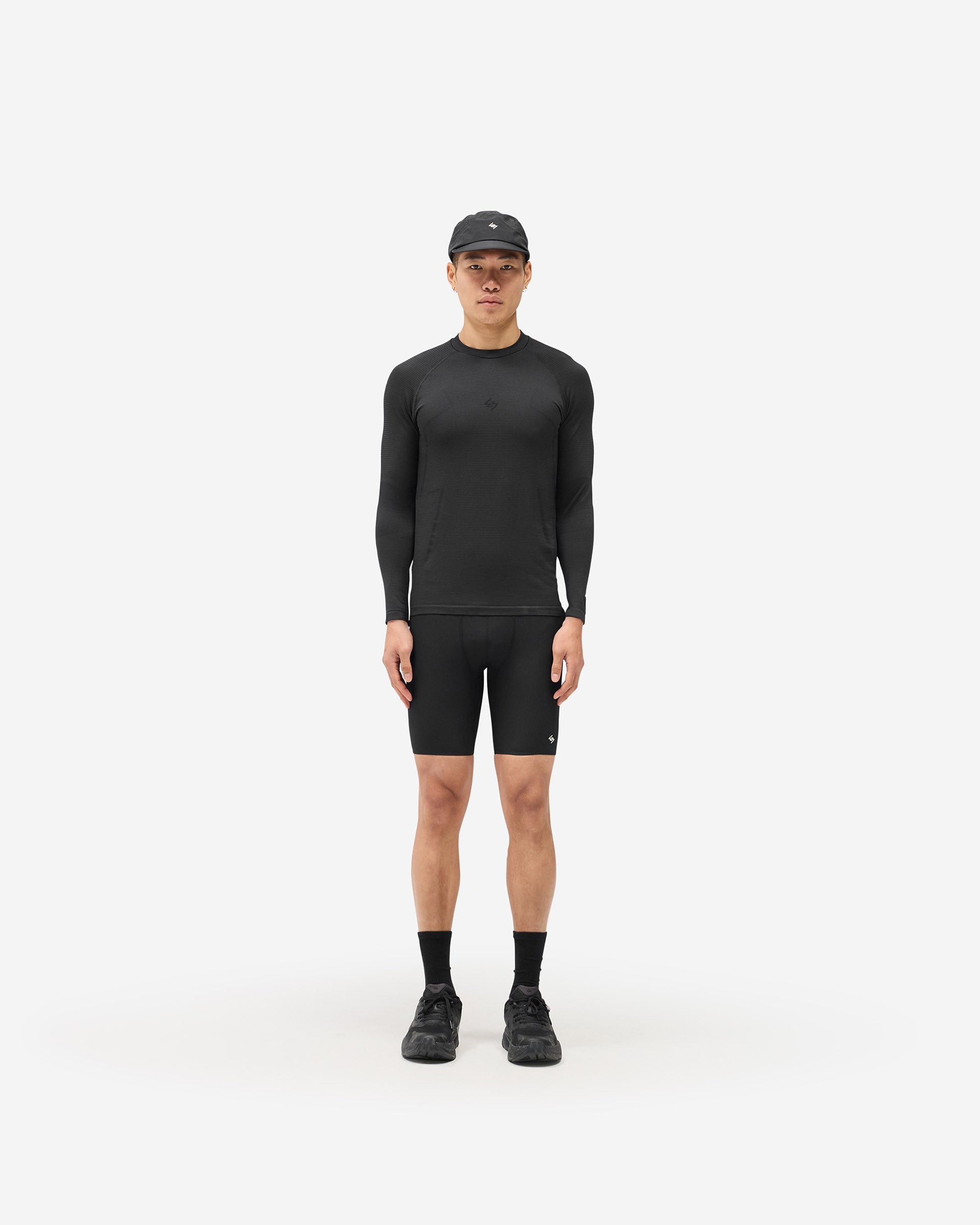 247 Ribbed Half Tight - Black