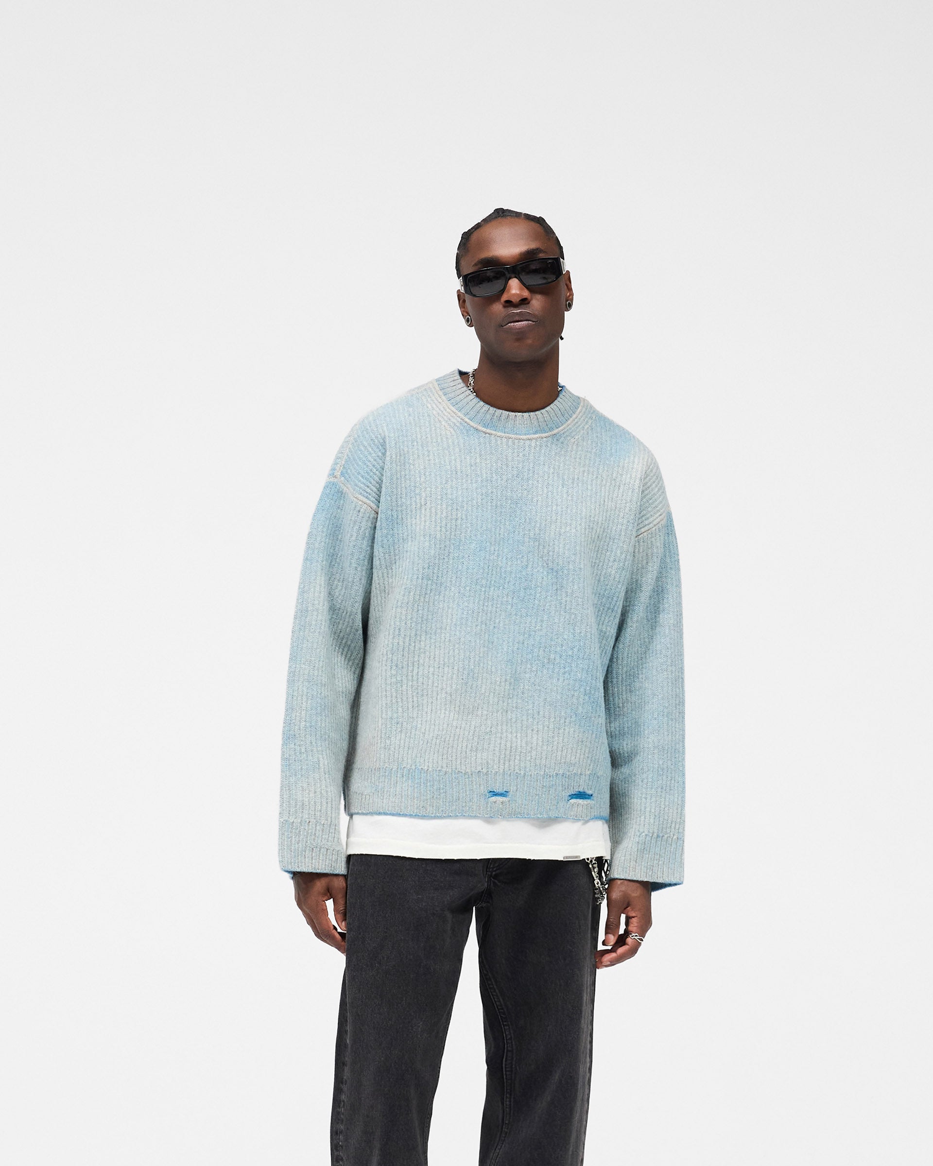 Reversible Fade Out Sweater - Cloud