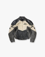 Represent X Belstaff Leather Race Jacket - Black