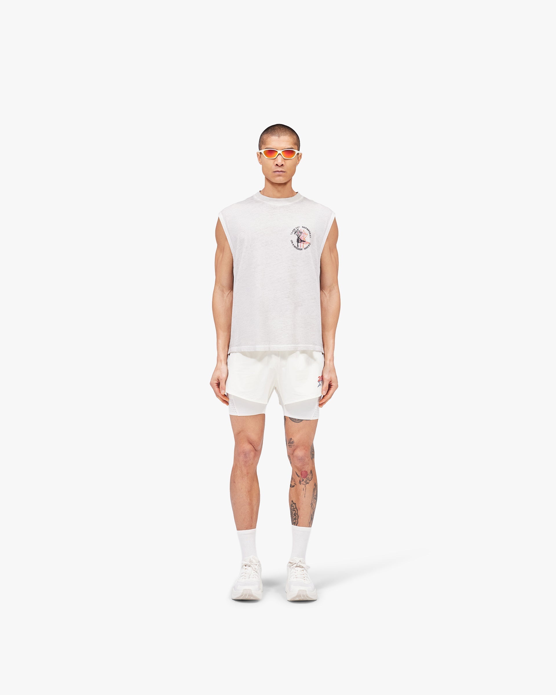 247 Torch Boxy Tank - Bleach Wash