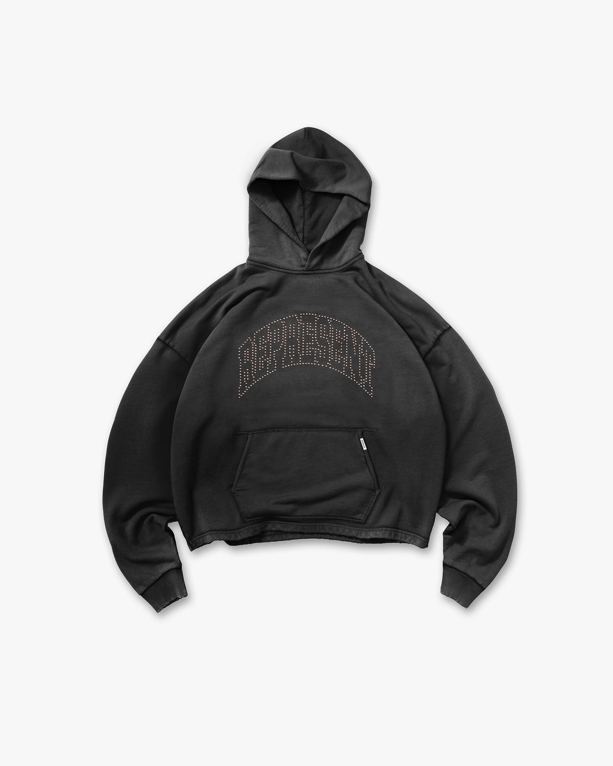 Represent Embellished Hoodie - Stained Black