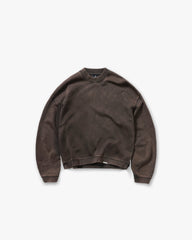 Initial Boxy Sweater - Coffee